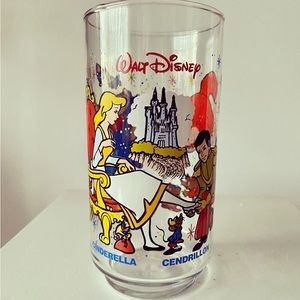 Vintage Cinderella Collectible Glass McDonalds Disney 80s